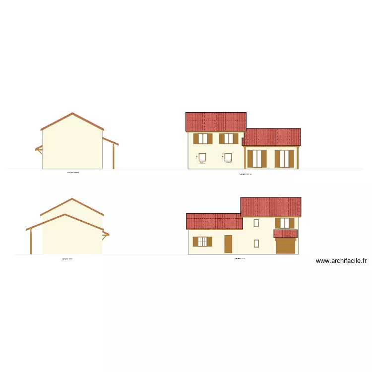 Facade Maison. Plan de 