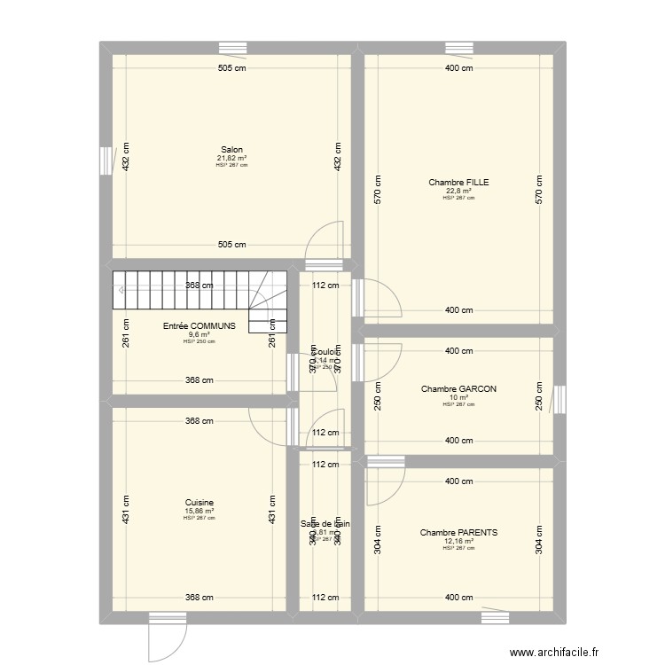 plan usta appartement. Plan de 8 pièces et 100 m2