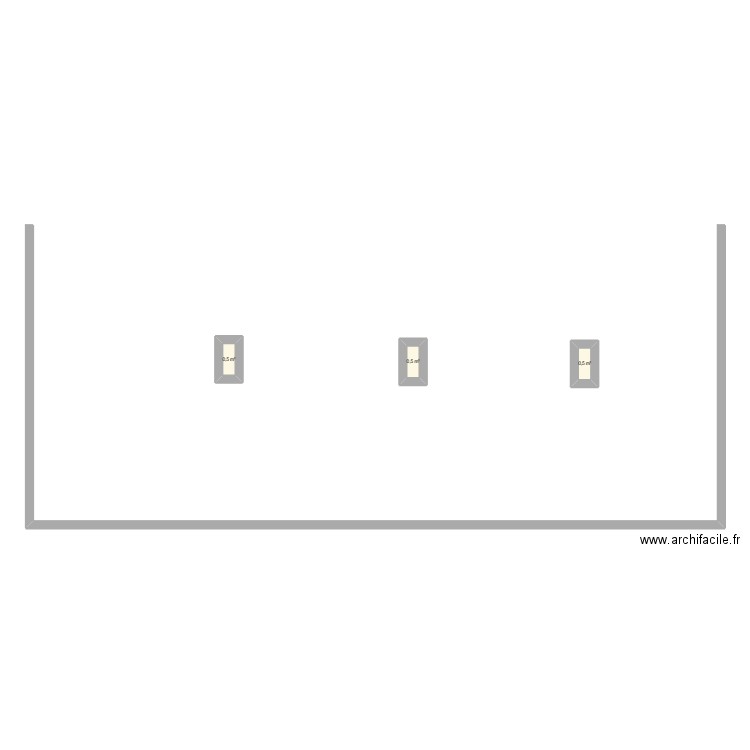 salle de pause. Plan de 3 pièces et 2 m2