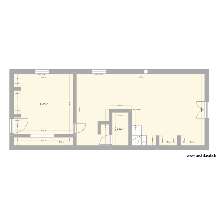 Le Fel - Plan Type - 1er étage. Plan de 3 pièces et 91 m2