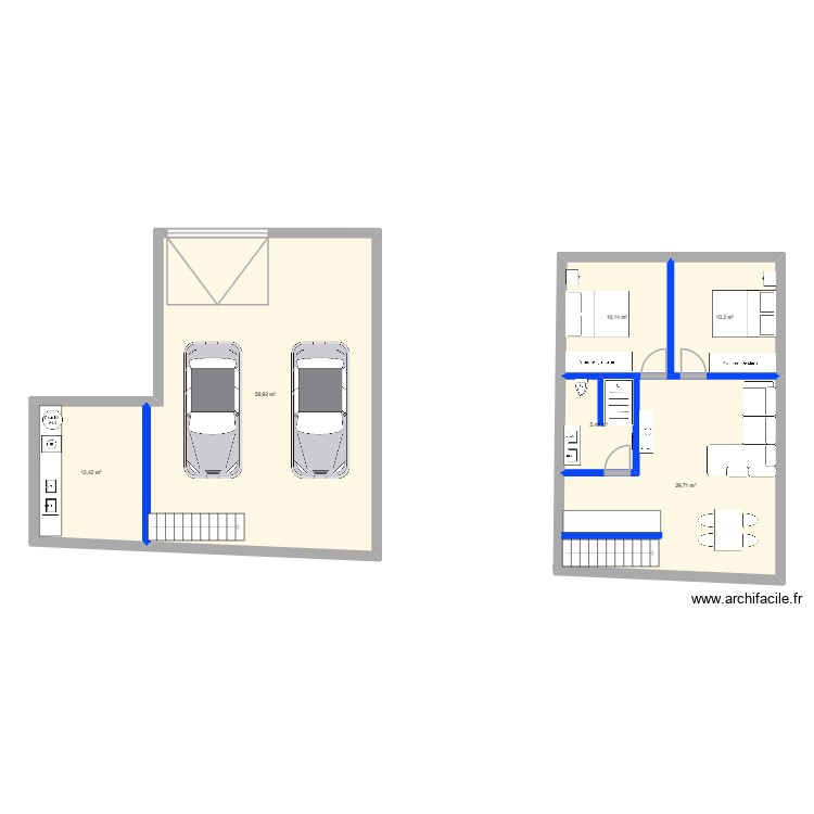 grange aubi&egrave;re. Plan de 0 pièce et 0 m2