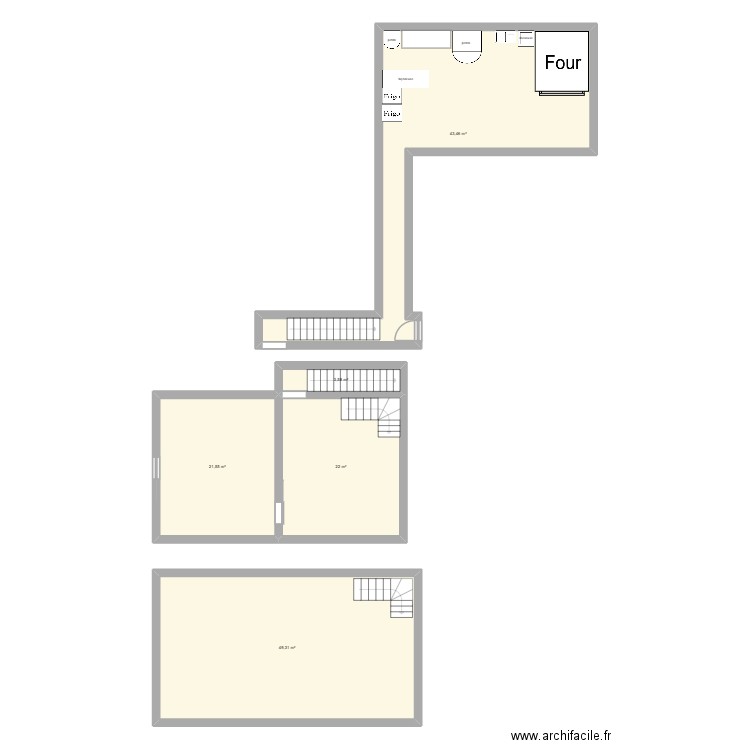 plan boulangerie yanis. Plan de 5 pièces et 140 m2