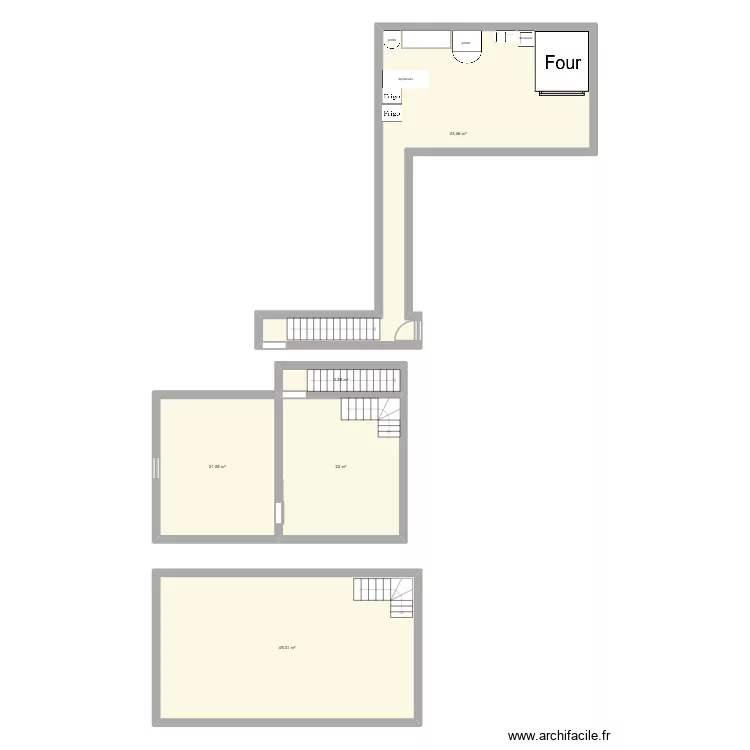 plan boulangerie yanis. Plan de 5 pièces et 140 m²