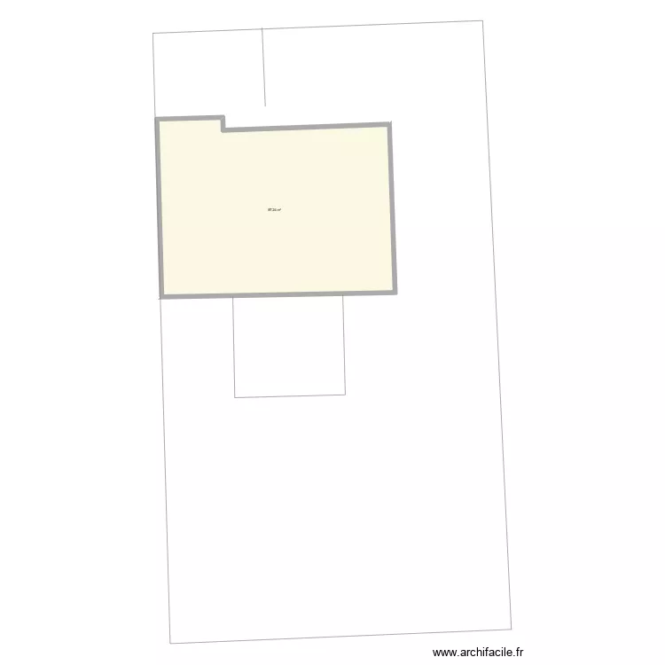 Terrain Monts&ucirc;rs. Plan de 1  et 87 m²