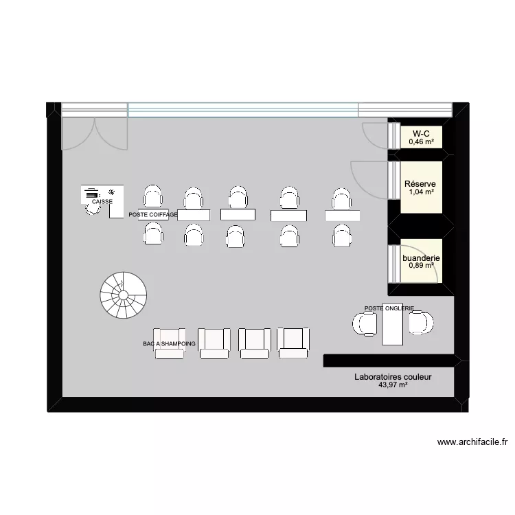 PLAN Y&S. Plan de 4  et 52 m²