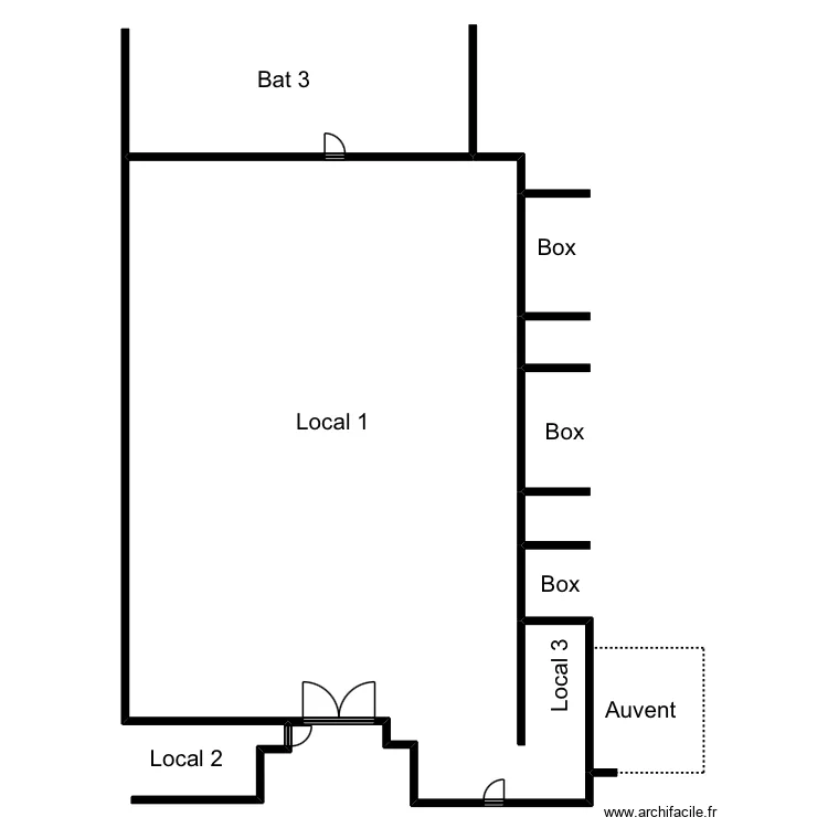 'Bat 11. Plan de 1  et 371 m²