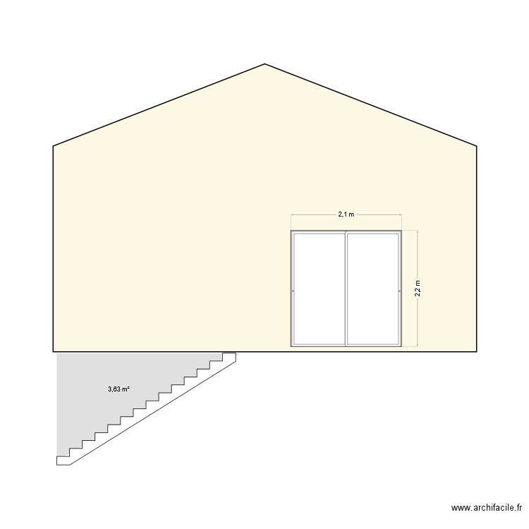 façade gauche aprés. Plan de 0 pièce et 0 m2