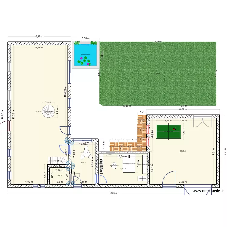 plan sans transformation garage février 26. Plan de 5 et 180 m² plan sans transformation garage février 26. Plan de 5 et 180 m²