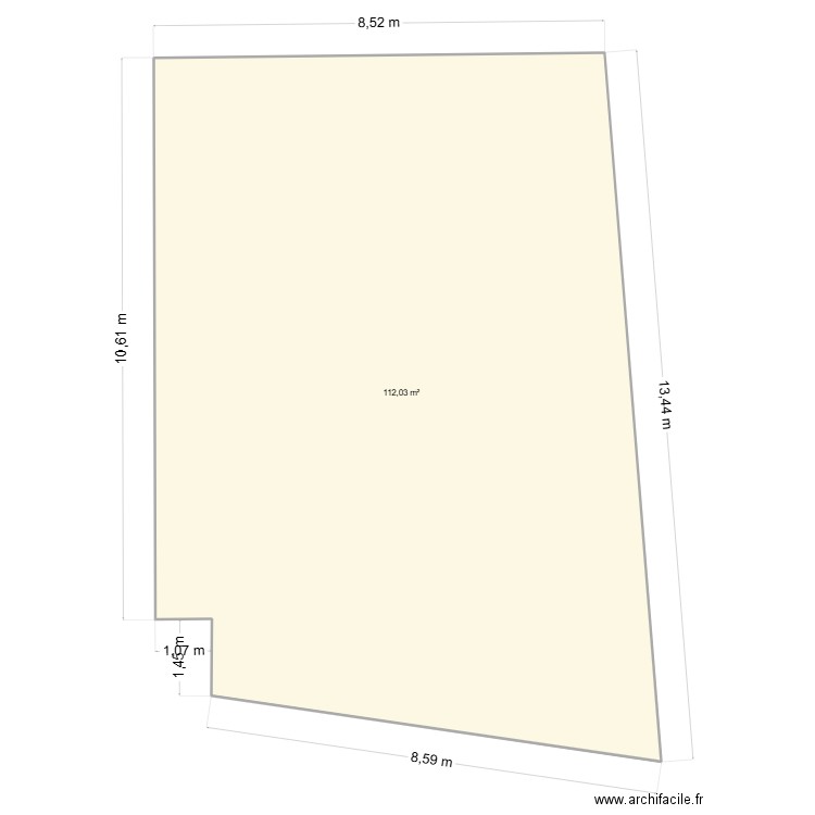 nou villeneuve la riviére. Plan de 1 pièce et 112 m2