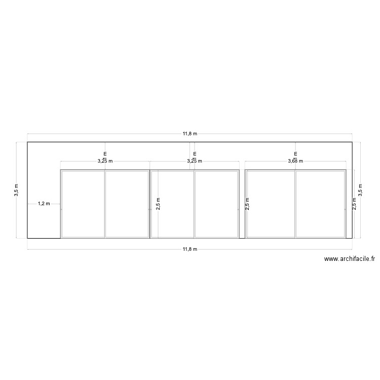 Plan_Kranevo_Facade Est. Plan de 0 pièce et 0 m2