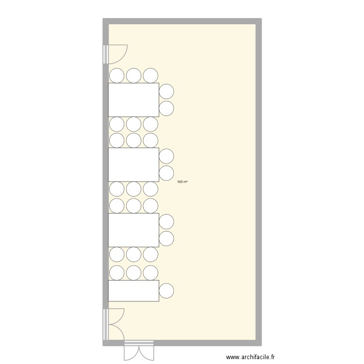 plan techno. Plan de 1 pièce et 105 m2