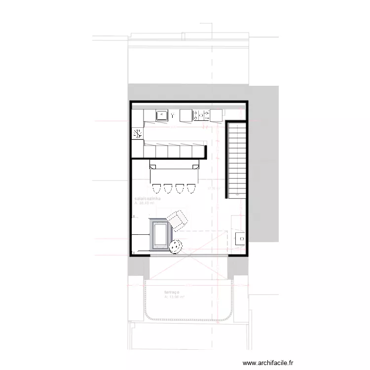 cuisine ajuda piso3. Plan de 