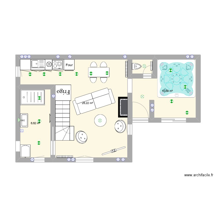 RDC Moult. Plan de 0 pièce et 0 m2