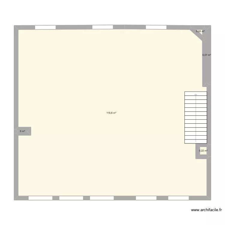 saint mard vide. Plan de 5  et 119 m²
