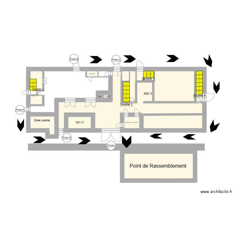 manoir. Plan de 10 pièces et 35 m2
