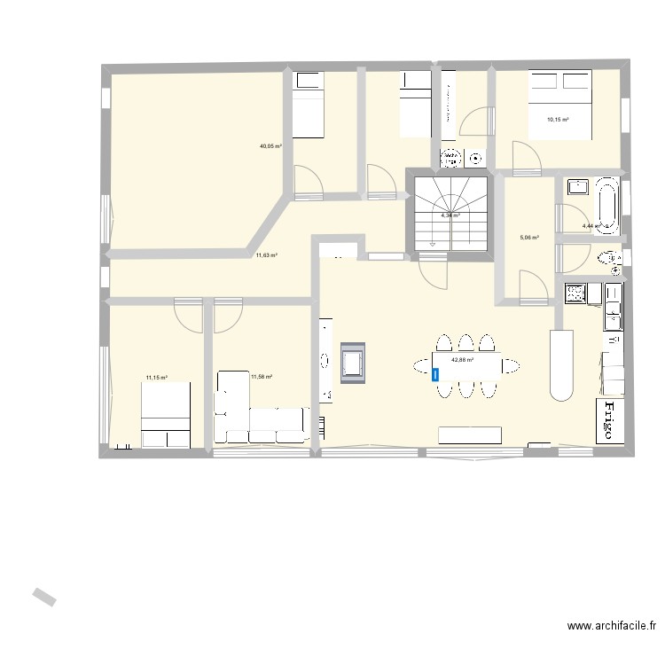 Appartement 1er. Plan de 0 pièce et 0 m2