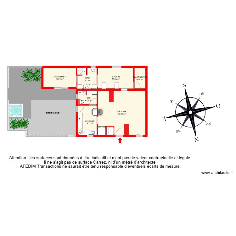 BI 25811. Plan de 20 pièces et 195 m2