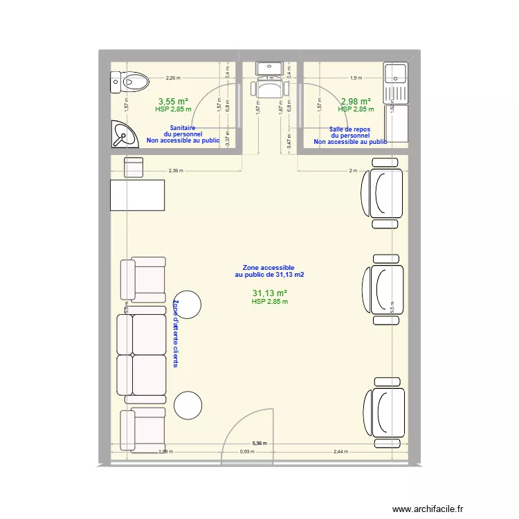 projet. Plan de 3 et 38 m² projet. Plan de 3 et 38 m²