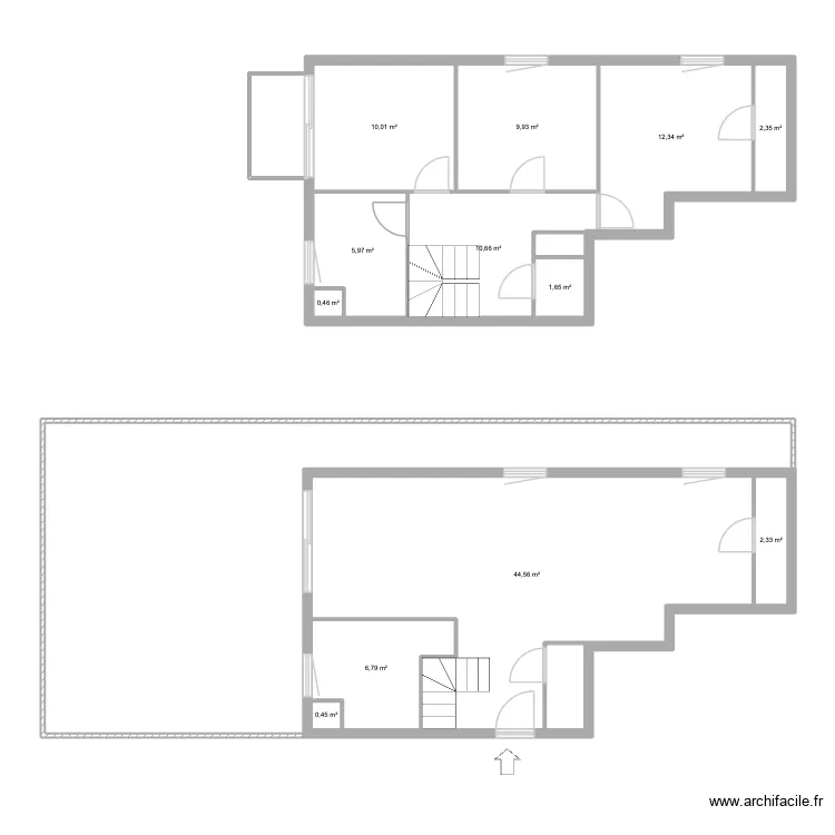 BONY. Plan de 12 pièces et 107 m²