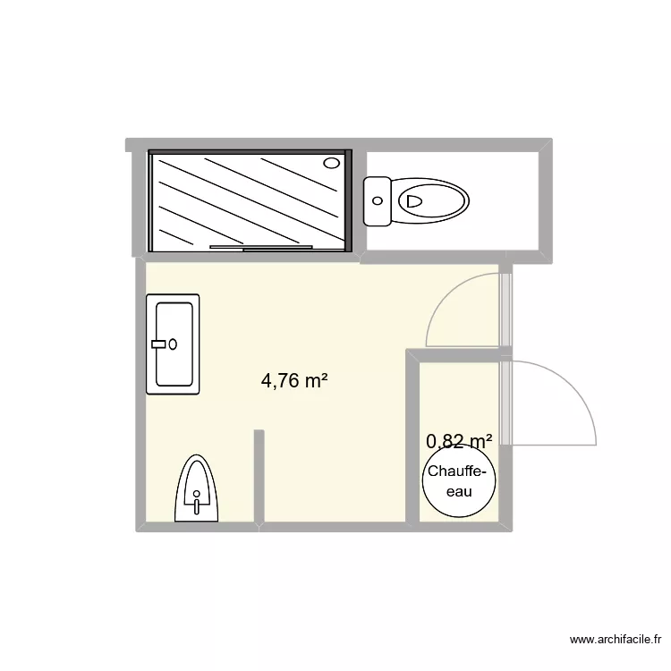sdb-2. Plan de 2 et 6 m² sdb-2. Plan de 2 et 6 m²