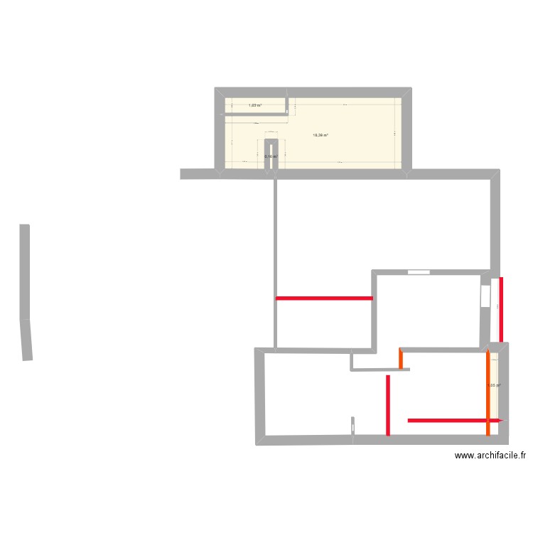 Ouistreham. Plan de 3 pièces et 20 m2