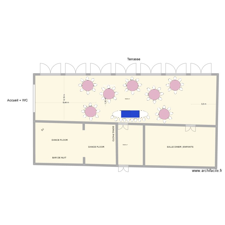 CIRCULATION SALLE CAMILLE ET QUENTIN 041025 (V1). Plan de 2 pièces et 307 m2