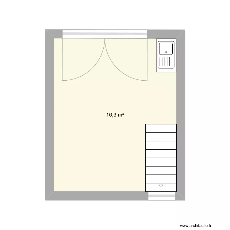 garage buanderie. Plan de 1 Pièce et 16 m² garage buanderie. Plan de 1 Pièce et 16 m²