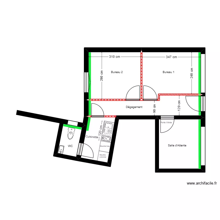SORBIER BUREAUX PROJET. Plan de 