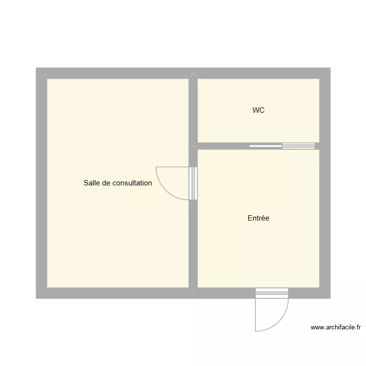 Cabinet Ortho Ploudalmezeau. Plan de 3 Pièces et 32 m² Cabinet Ortho Ploudalmezeau. Plan de 3 Pièces et 32 m²