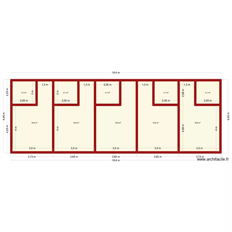 Projet Kpalongo 4_Murs. Plan de 35  et 307 m²