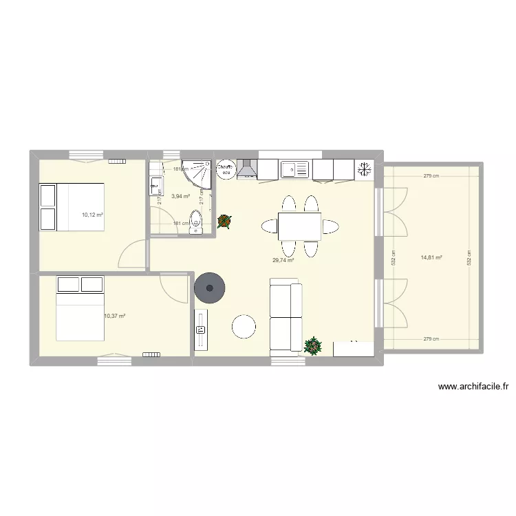 Projet chalet. Plan de 0 pièce et 0 m2