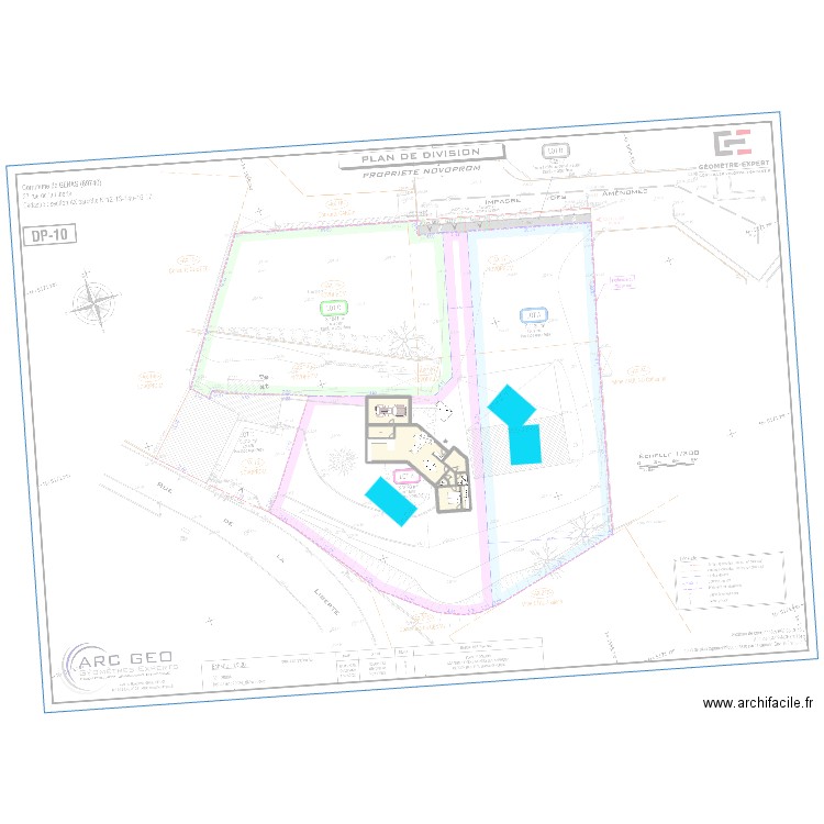 Garage mitoyen nord. Plan de 0 pièce et 0 m2