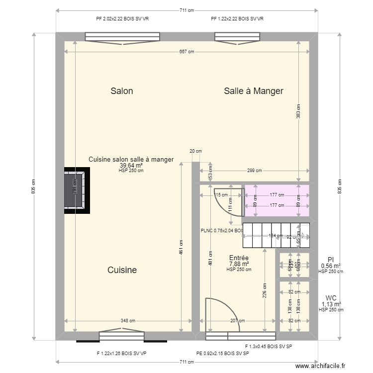 ML23021039 BOUDIL. Plan de 5 pièces et 51 m2