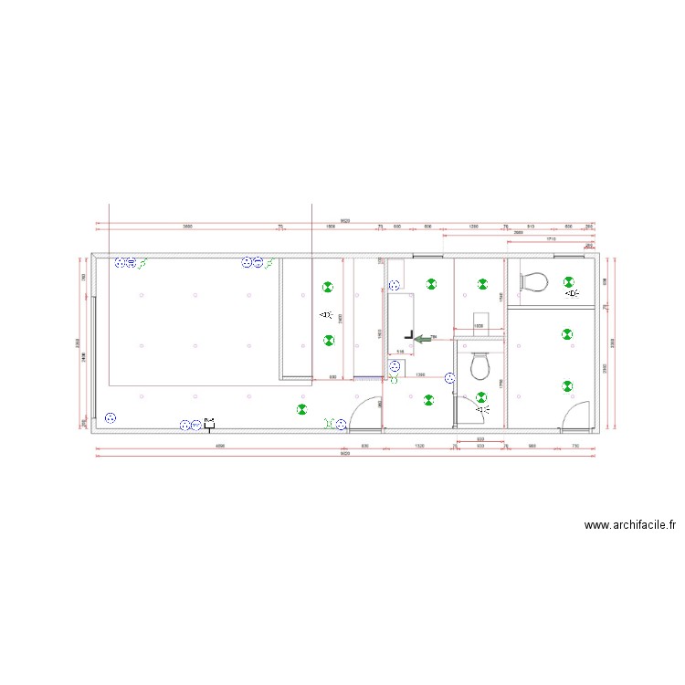 chambre et cellier. Plan de 0 pièce et 0 m2