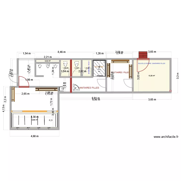 WATELET  PROGET. Plan de 