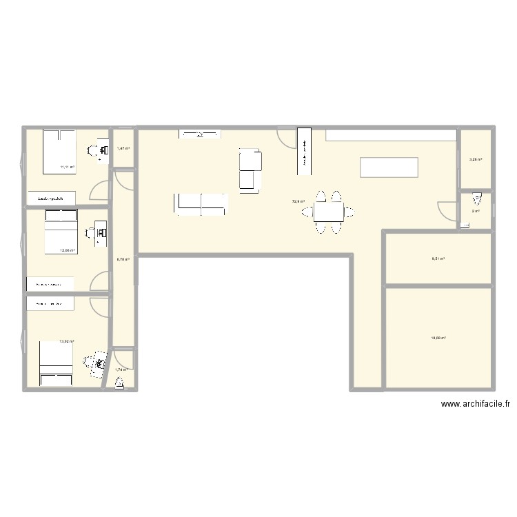 Notre future maison. Plan de 11 pièces et 153 m2