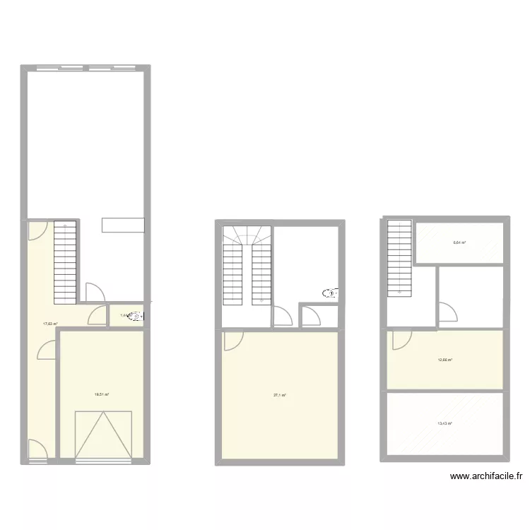 Rez. Plan de 7  et 98 m²