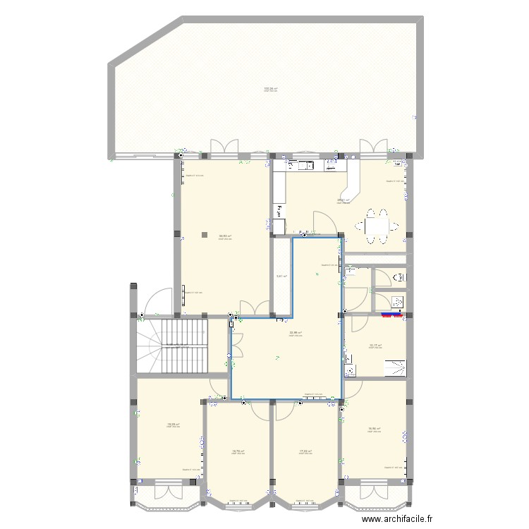 boukeloua salah. Plan de 82 pièces et 1327 m2