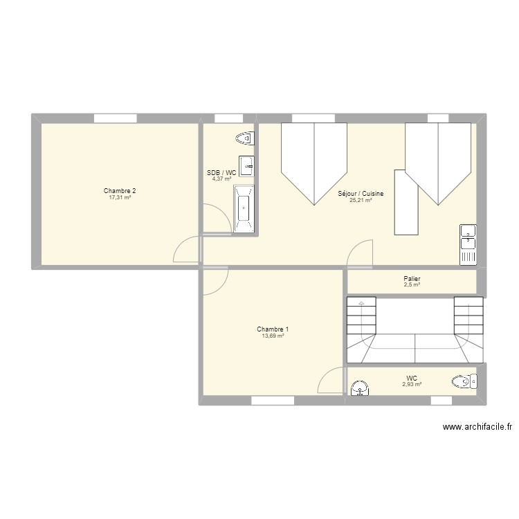 2ème. Plan de 0 pièce et 0 m2