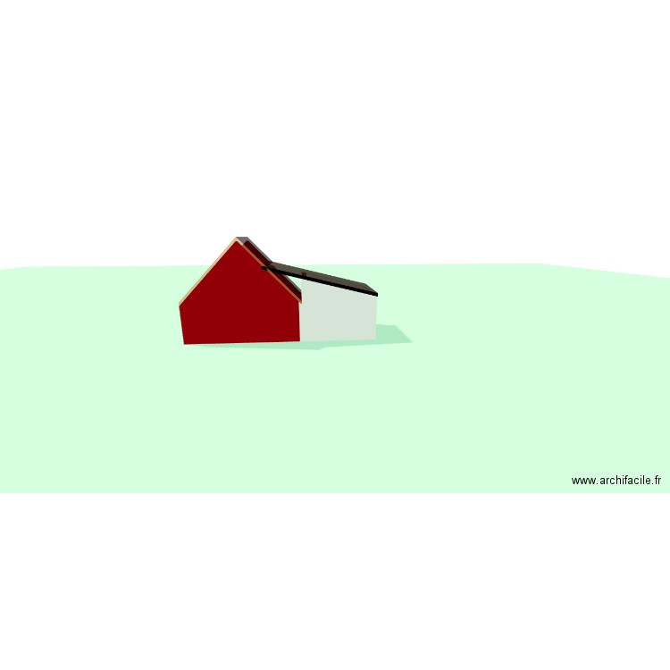 extension garage. Plan de 2 pièces et 36 m2