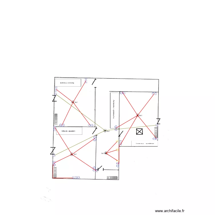 prises haut maison pouilly. Plan de 