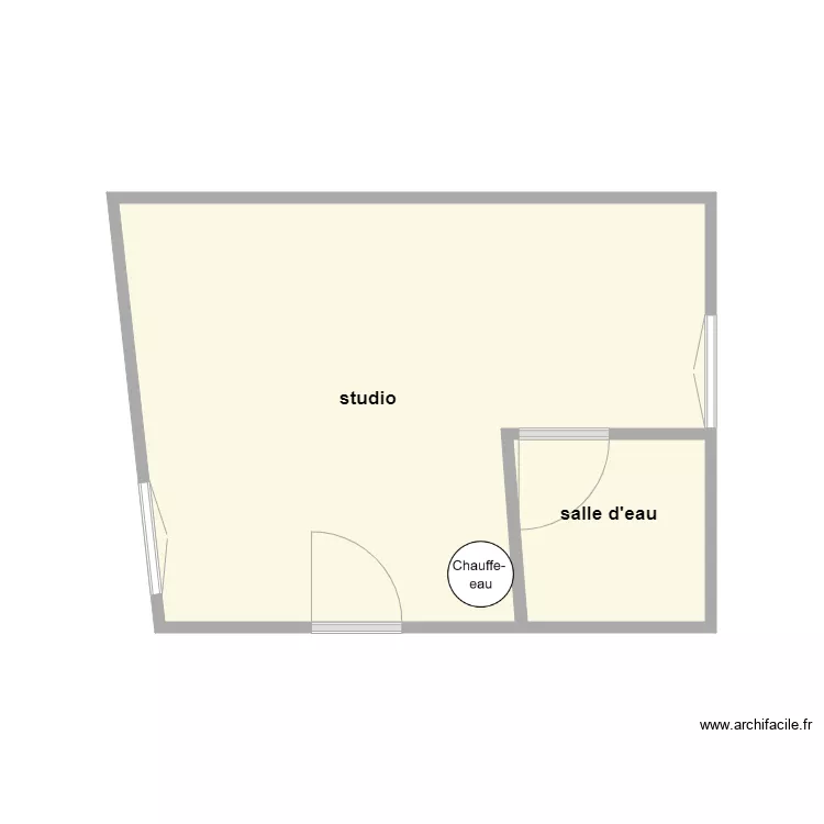 godard alexandre am. Plan de 2 pièces et 18 m²