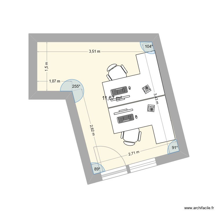 mmm. Plan de 0 pièce et 0 m2