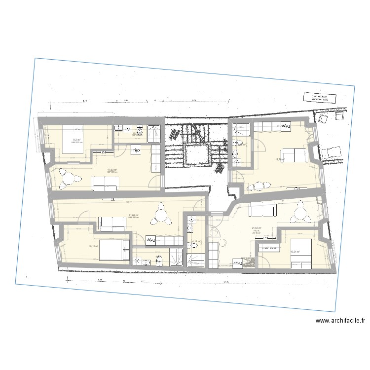 1er TRANS EN PROVENCE. Plan de 11 pièces et 126 m2