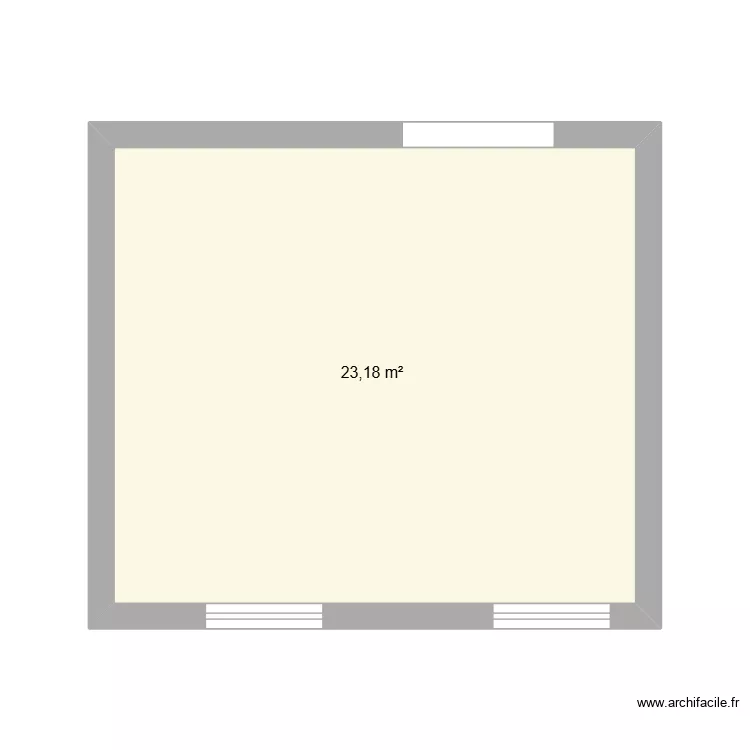 CHAMBRE N&deg;3. Plan de 1  et 23 m²