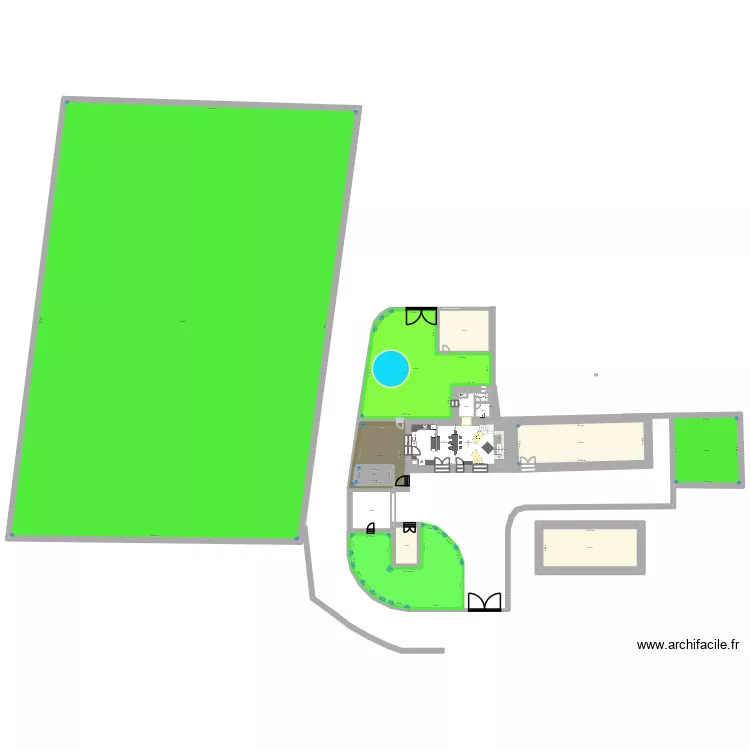 rdc campouriez. Plan de 18  et 2635 m²
