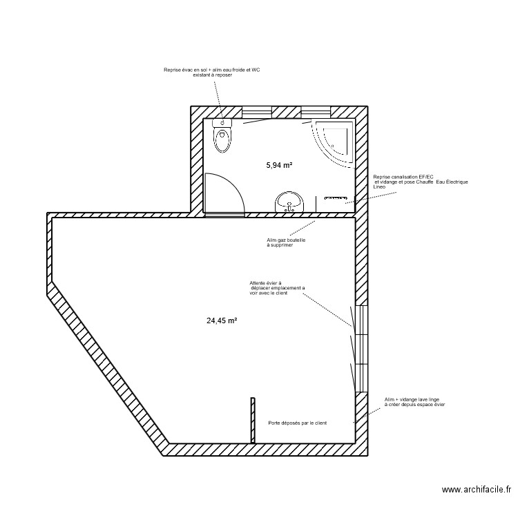 PICOT PROJET. Plan de 2 pièces et 30 m2