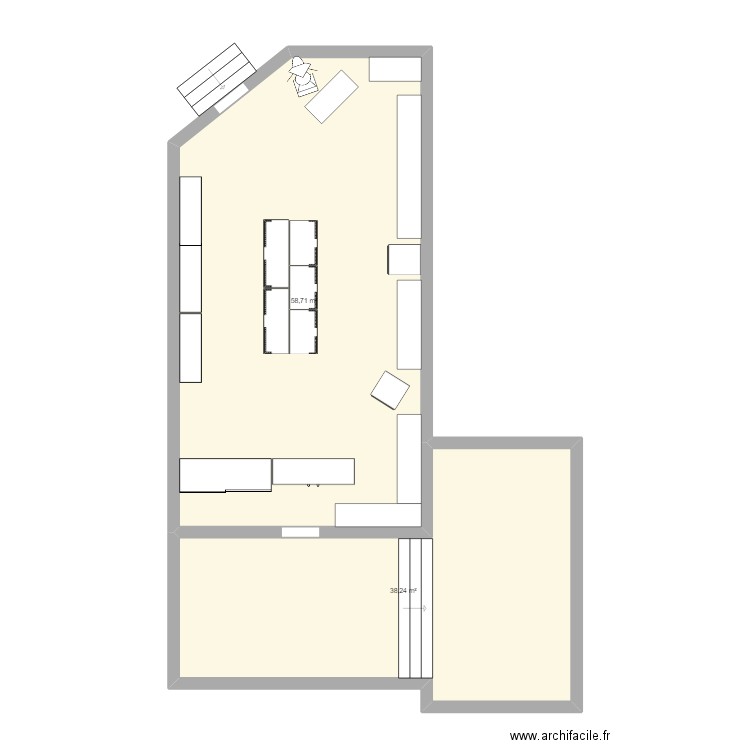 Passion geek. Plan de 2 pièces et 97 m2