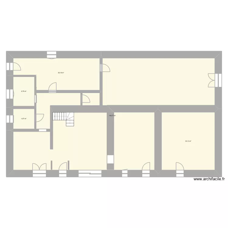 rez de chausée. Plan de 5 et 220 m² rez de chausée. Plan de 5 et 220 m²