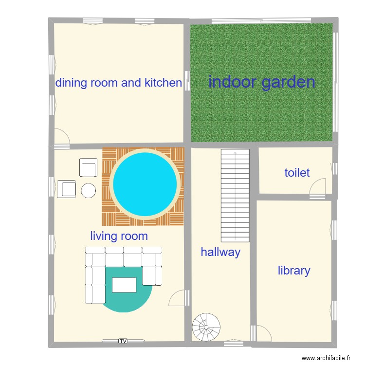 maison mathilde  1. Plan de 5 pièces et 167 m2
